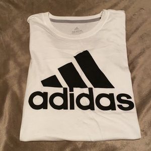 adidas performance short sleeve shirt white